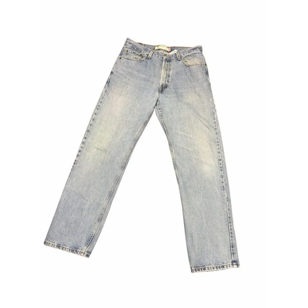 Vintage Y2K Regular Fit Levis 505 Blue Denim Jeans Mens 34x32 100% Cotton Pants